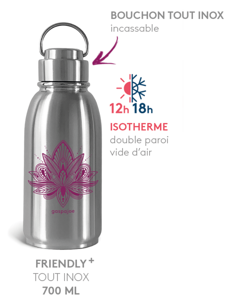 Bouteille Infuseuse 700ml Friendly Lotus