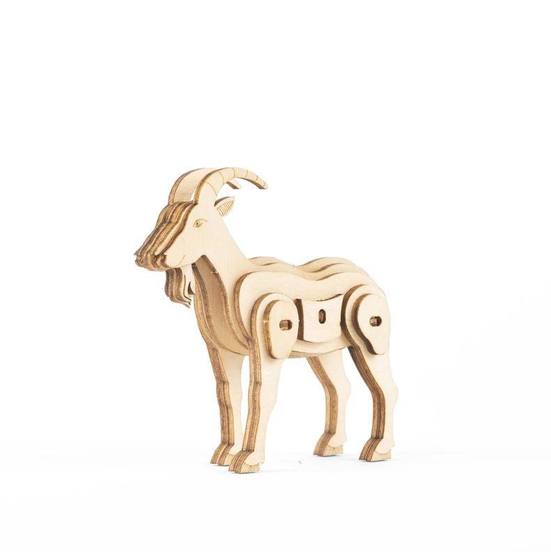 Puzzle 3D en Bois - Chèvre