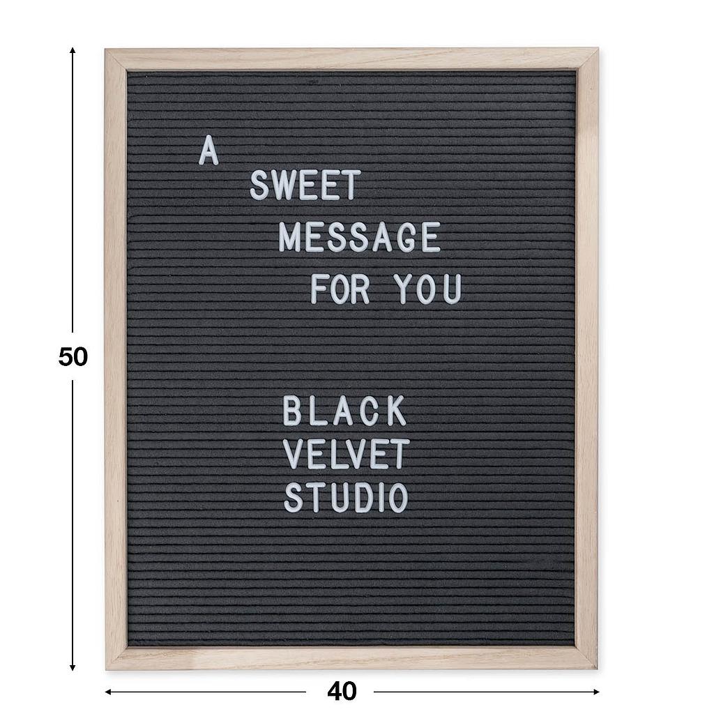 Tableau à Messages Positifs - Black Velvet Studio